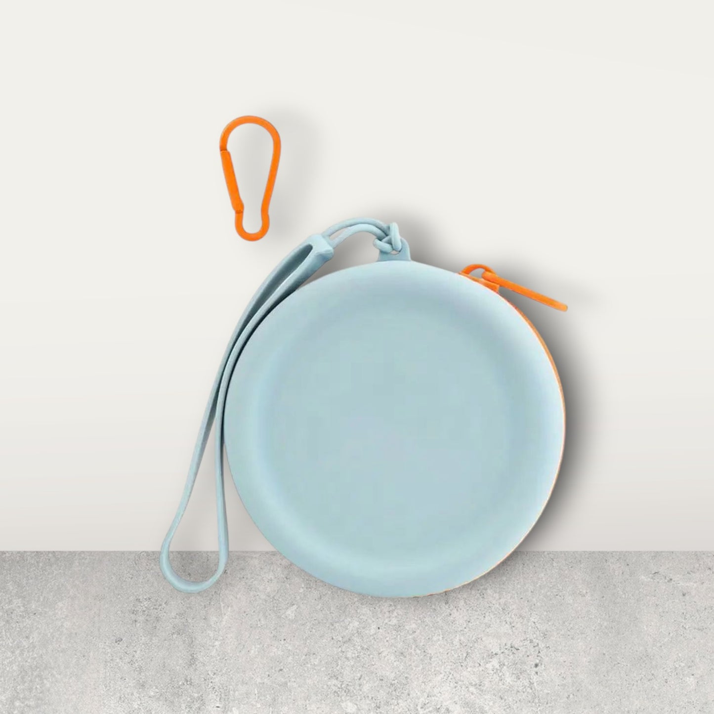 Hondentraining Treat Pouch Blauw - Snoepzakje met Oranje Rits voor Puppytraining 9cm