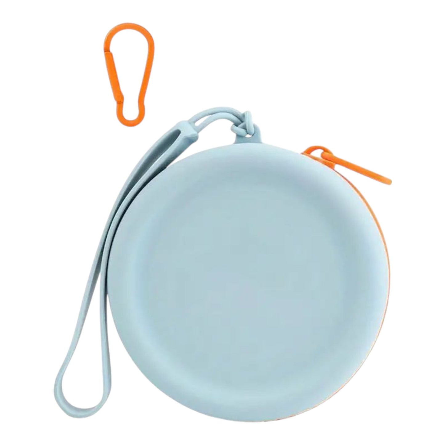 Hondentraining Treat Pouch Blauw - Snoepzakje met Oranje Rits voor Puppytraining 9cm