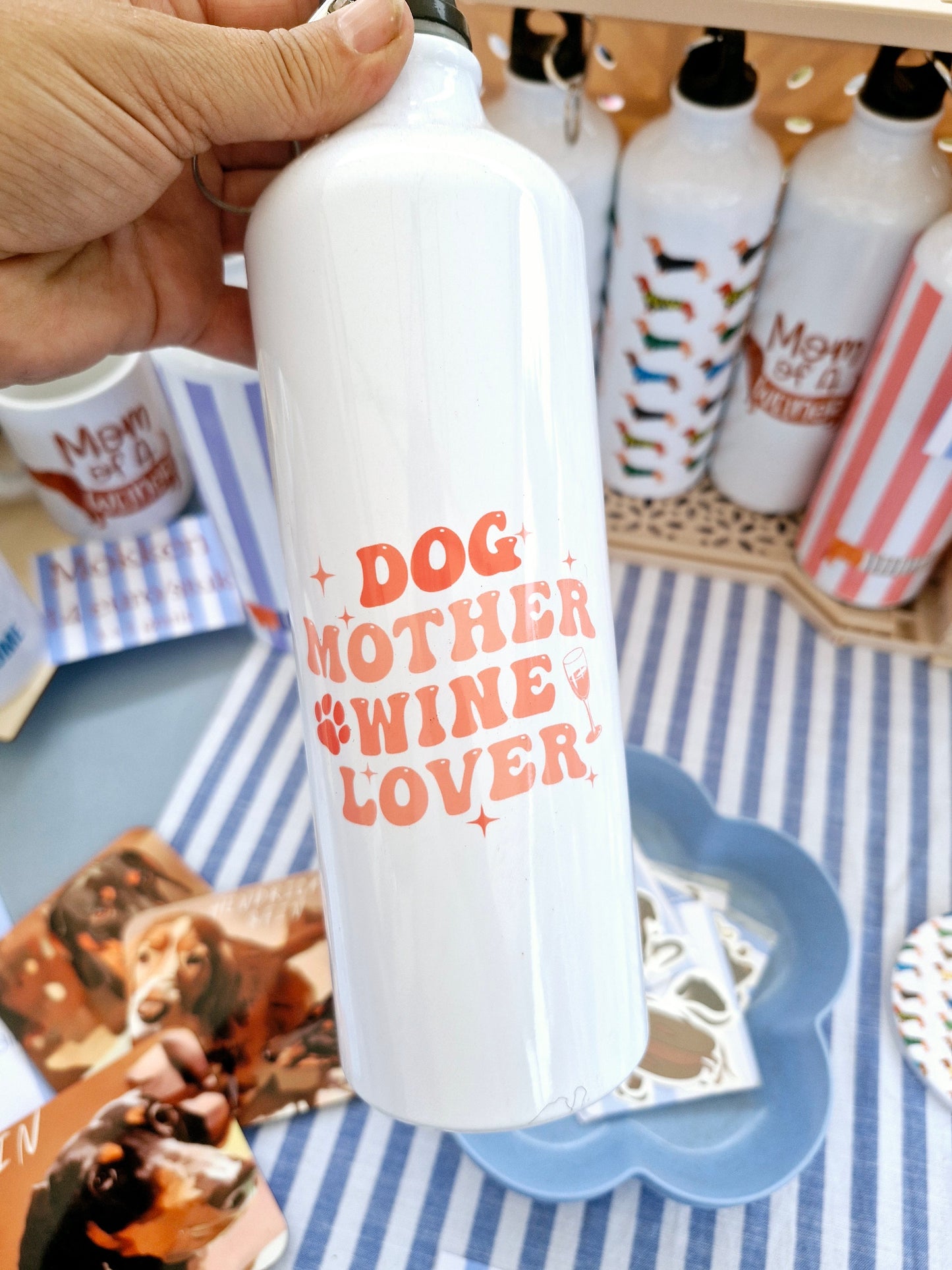 Dog Mother Wine Lover - Premium Drinkfles voor Hondenliefhebbers