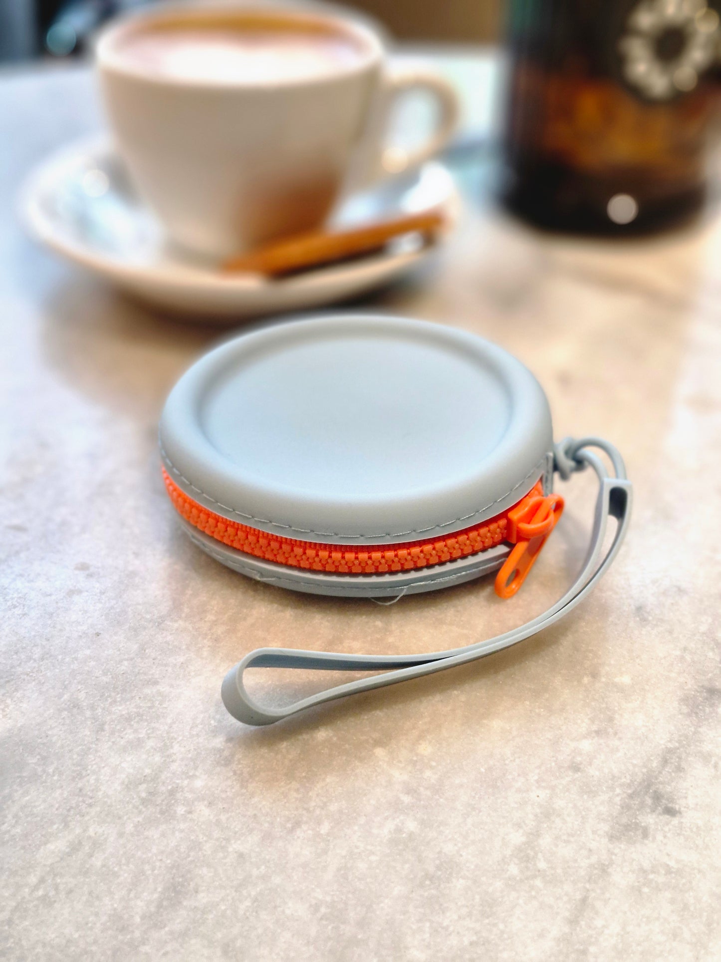 Hondentraining Treat Pouch Blauw - Snoepzakje met Oranje Rits voor Puppytraining 9cm