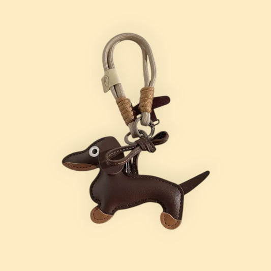 Teckel Sleutelhanger Bruin - Handtashanger & GSM Hanger voor Teckelliefhebbers