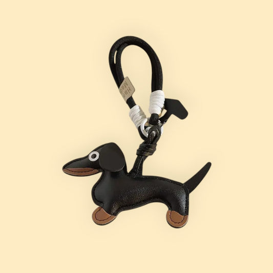 Teckel Sleutelhanger Zwart - Handtashanger & GSM Hanger voor Teckelliefhebbers