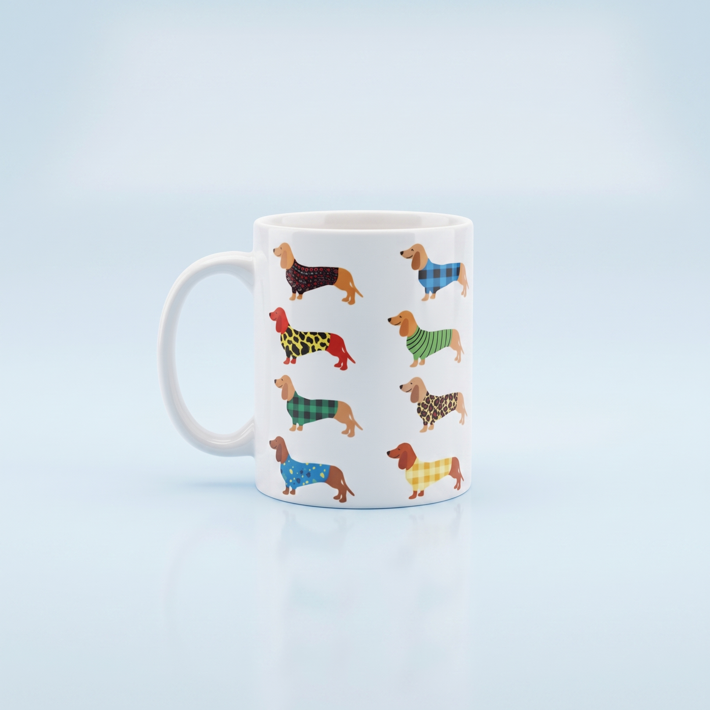 Mok Verschillende Teckels in Truien Mok 11oz