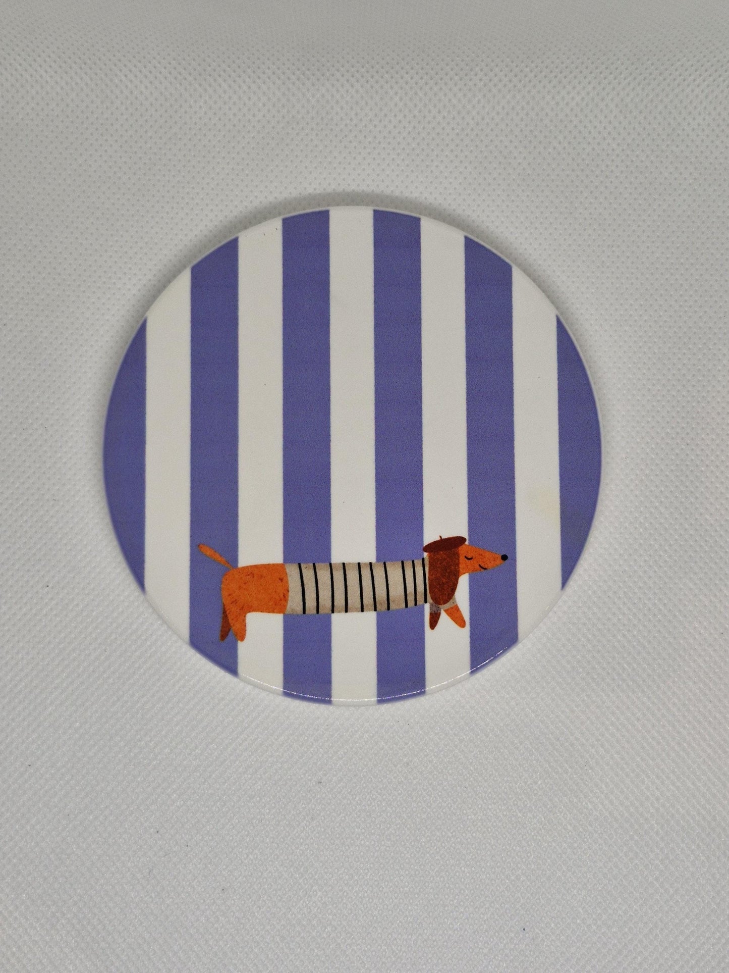 Teckel Onderzetters "La Saucisse Parisienne" - Uniek Design voor Hondenliefhebbers - 2 stuks