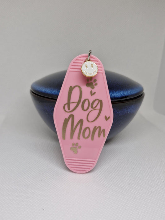 Dog Mom Paws Motel Sleutelhanger - Retro Keychain