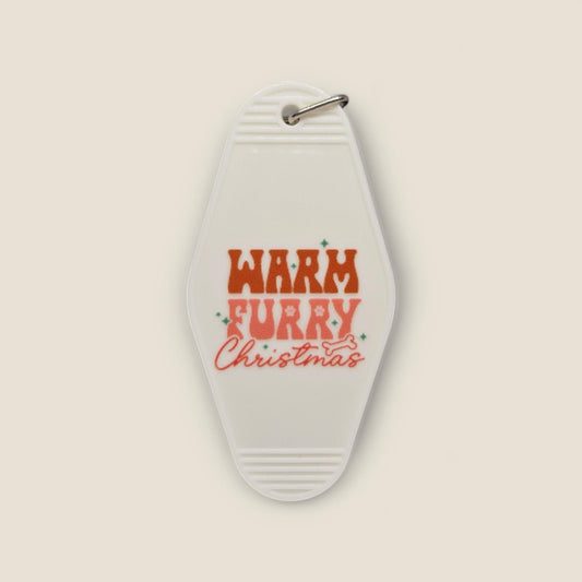 Warm Furry Christmas Sleutelhanger - Kerst Cadeau voor Hondenliefhebbers