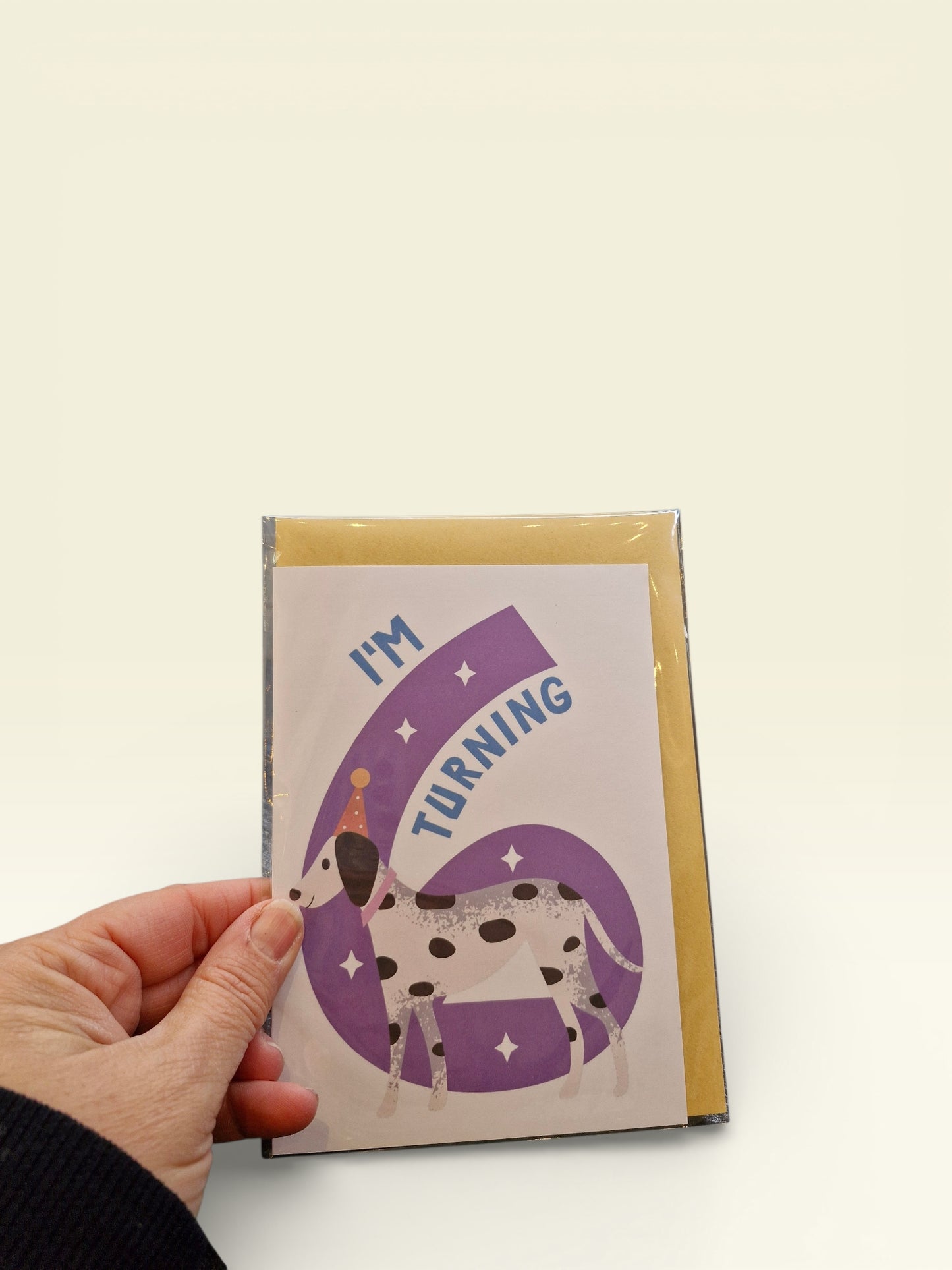 Wenskaart 'I'm turning 6' - verjaardag hond