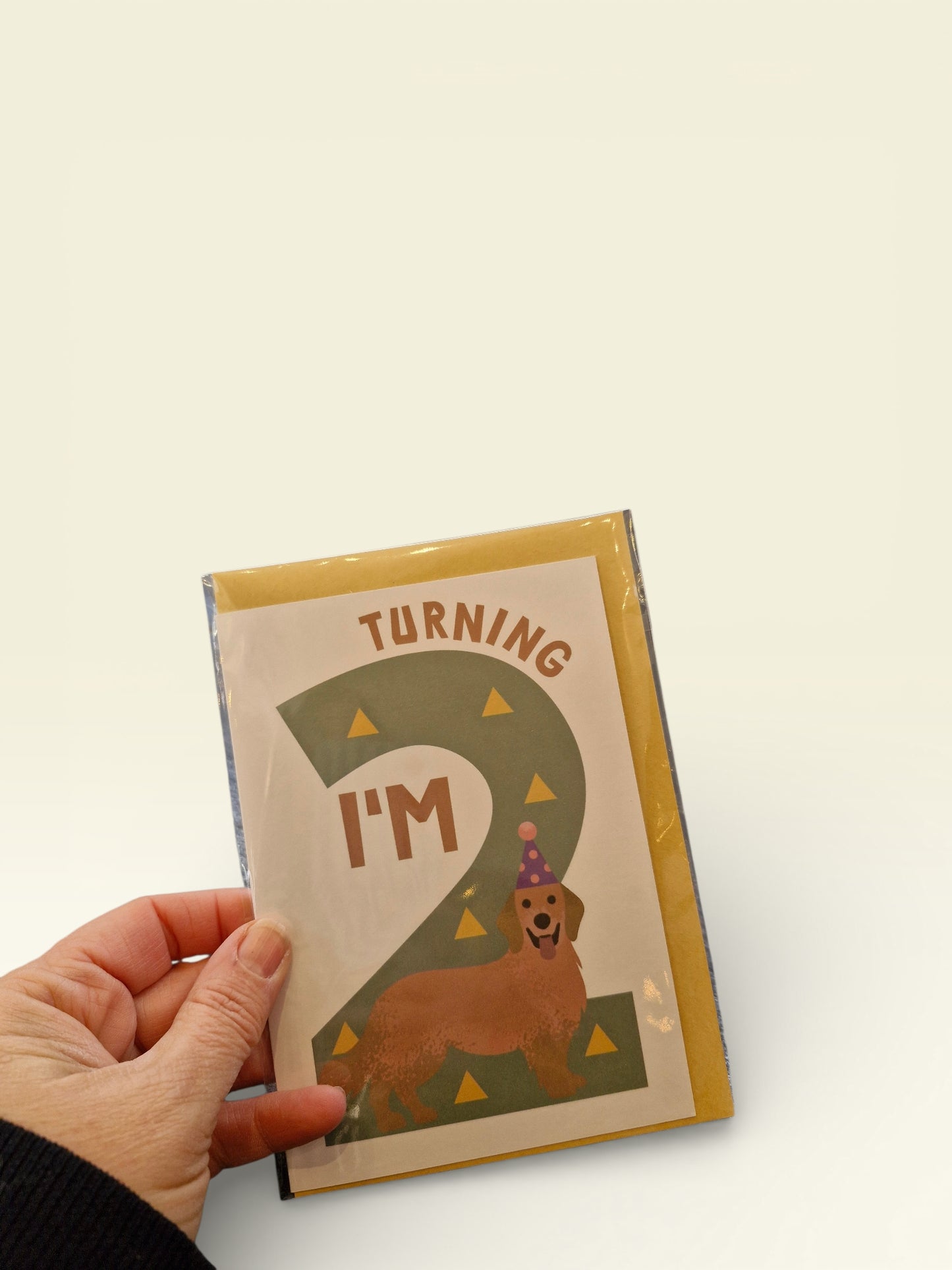 Wenskaart 'I'm turning 2' - verjaardag hond