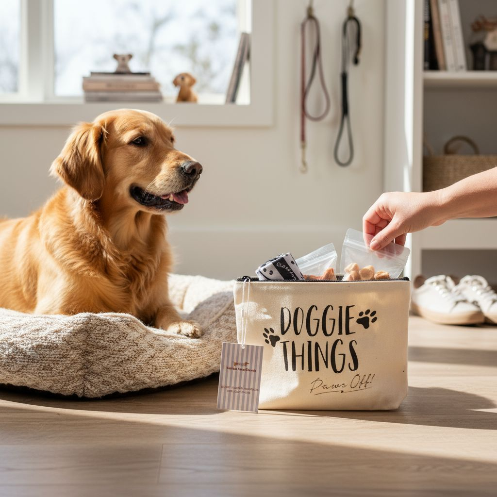Toiletzak Doggie Things (Paws off)- Praktische Toilettas voor Hondenliefhebbers