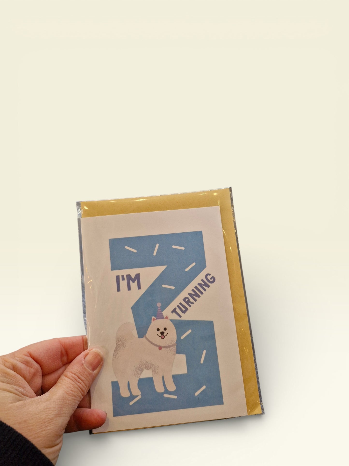 Wenskaart 'I'm turning 3' - verjaardag hond