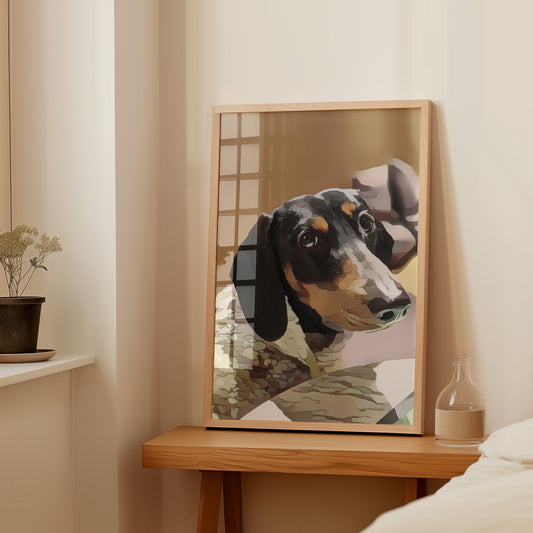 Poster met een gepersonaliseerde foto omgezet tot cartoontekening