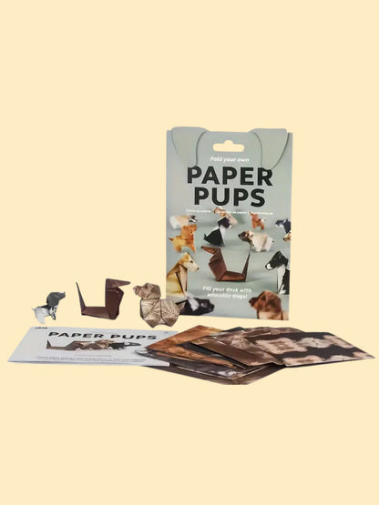voorbeeld van verpakking en inhoud van de Paper Pups