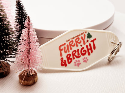 Motel sleutelhanger Furry and Bright - kerstcadeau voor hondenliefhebbers