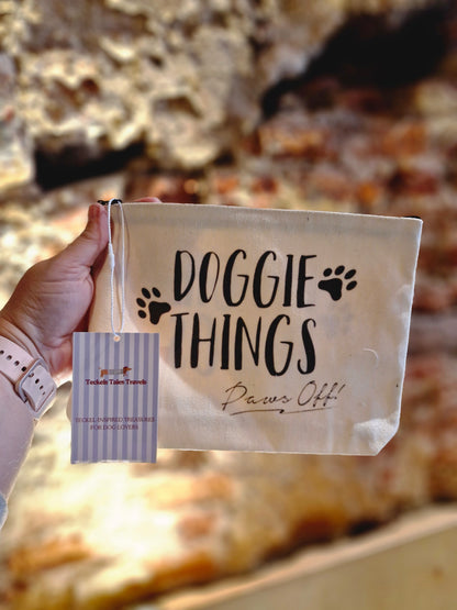 Toiletzak Doggie Things (Paws off)- Praktische Toilettas voor Hondenliefhebbers
