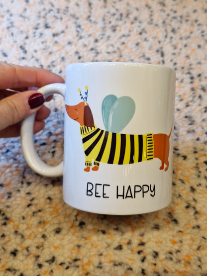 Bee Happy Teckel Mok 11oz