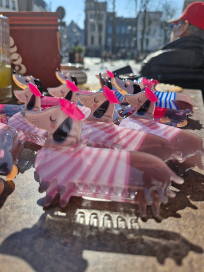 haarclip roze la saucisse parisienne