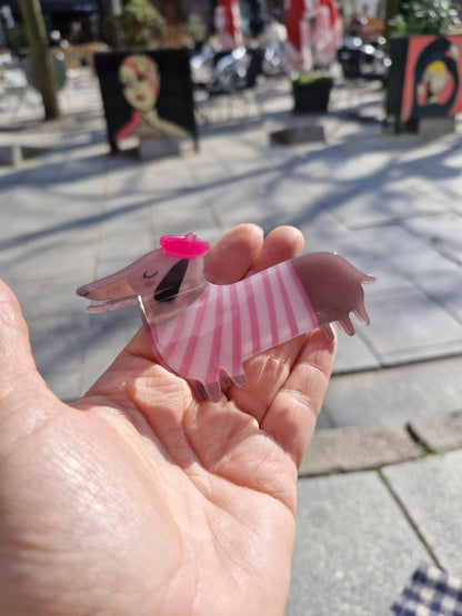 haarclip roze la saucisse parisienne