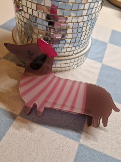 haarclip roze la saucisse parisienne