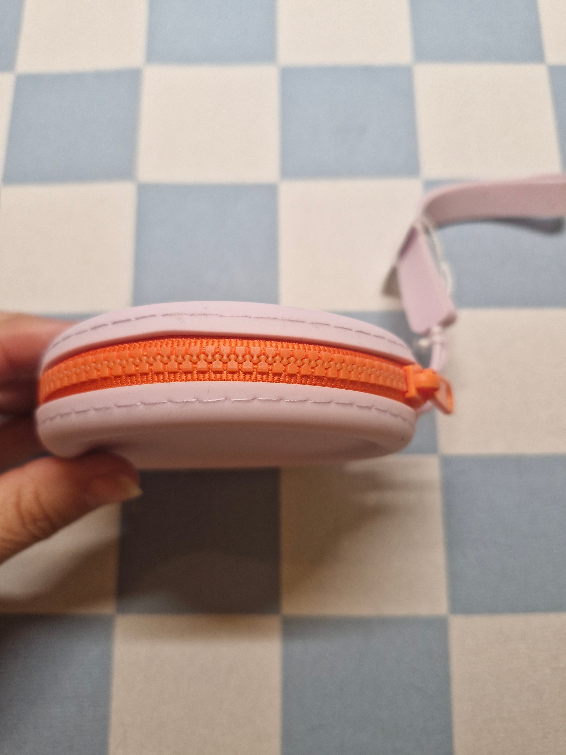 Hondentraining Treat Pouch – Lila met Oranje Rits | Snoepzakje 9cm