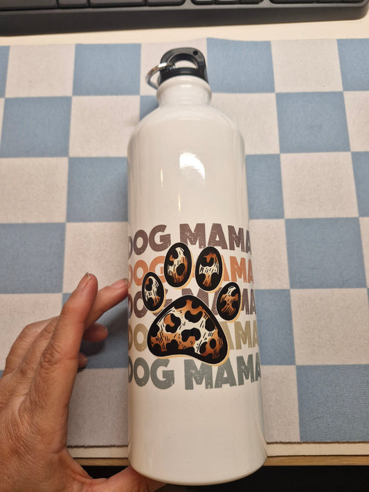 Dog Mama Luipaardpoot - Premium Drinkfles voor Teckelliefhebbers