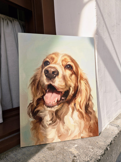 Gepersonaliseerde Print op Hout 30x40cm – Soft Painted Portrait