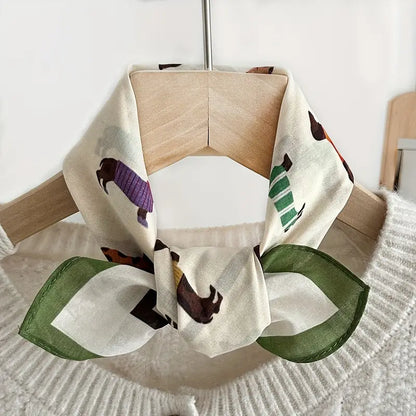 Bandana/sjaaltje verschillende kleurige teckels