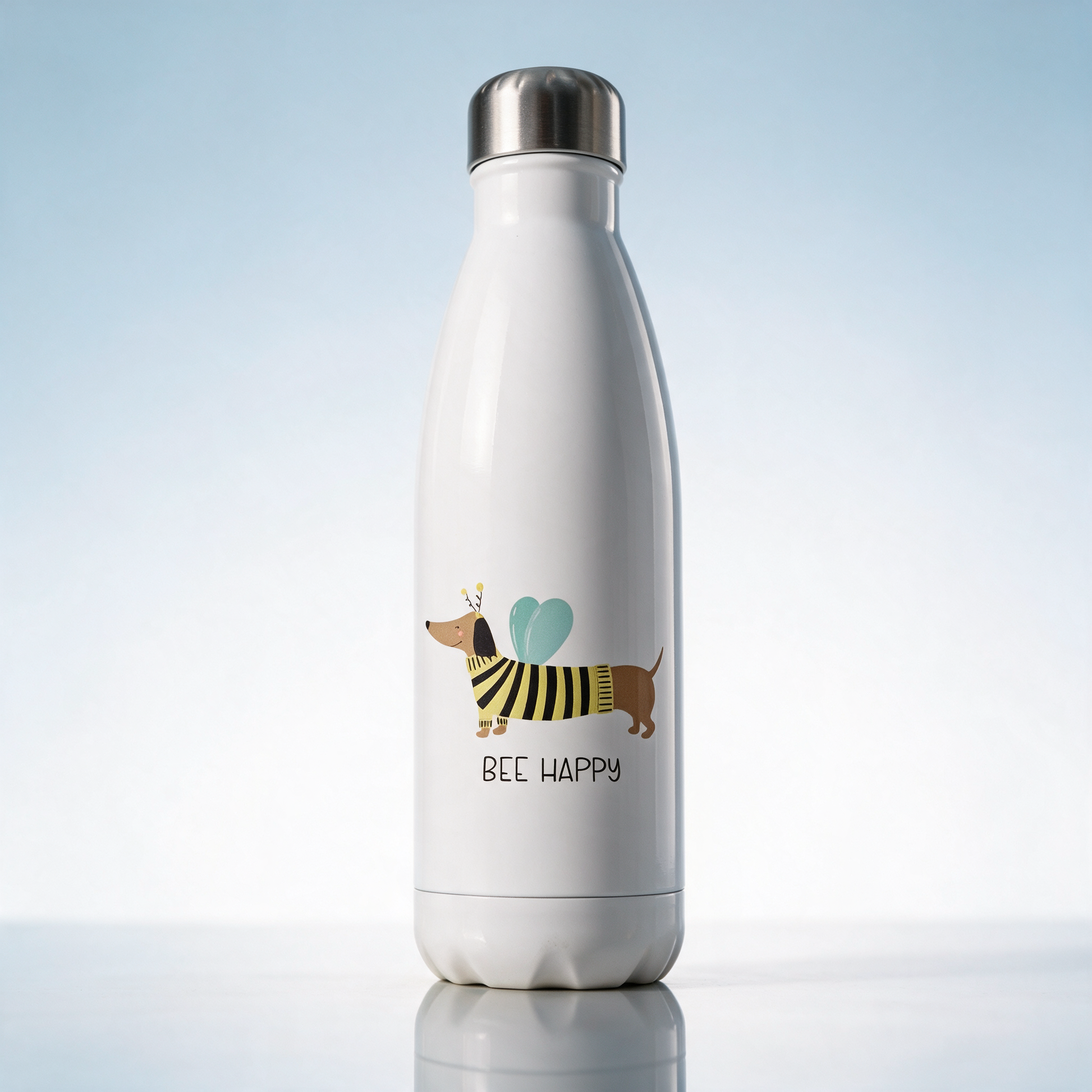 Bee Happy - Drinkfles 500ml voor Hondenliefhebbers
