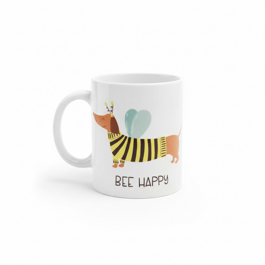 Bee Happy Teckel Mok 11oz
