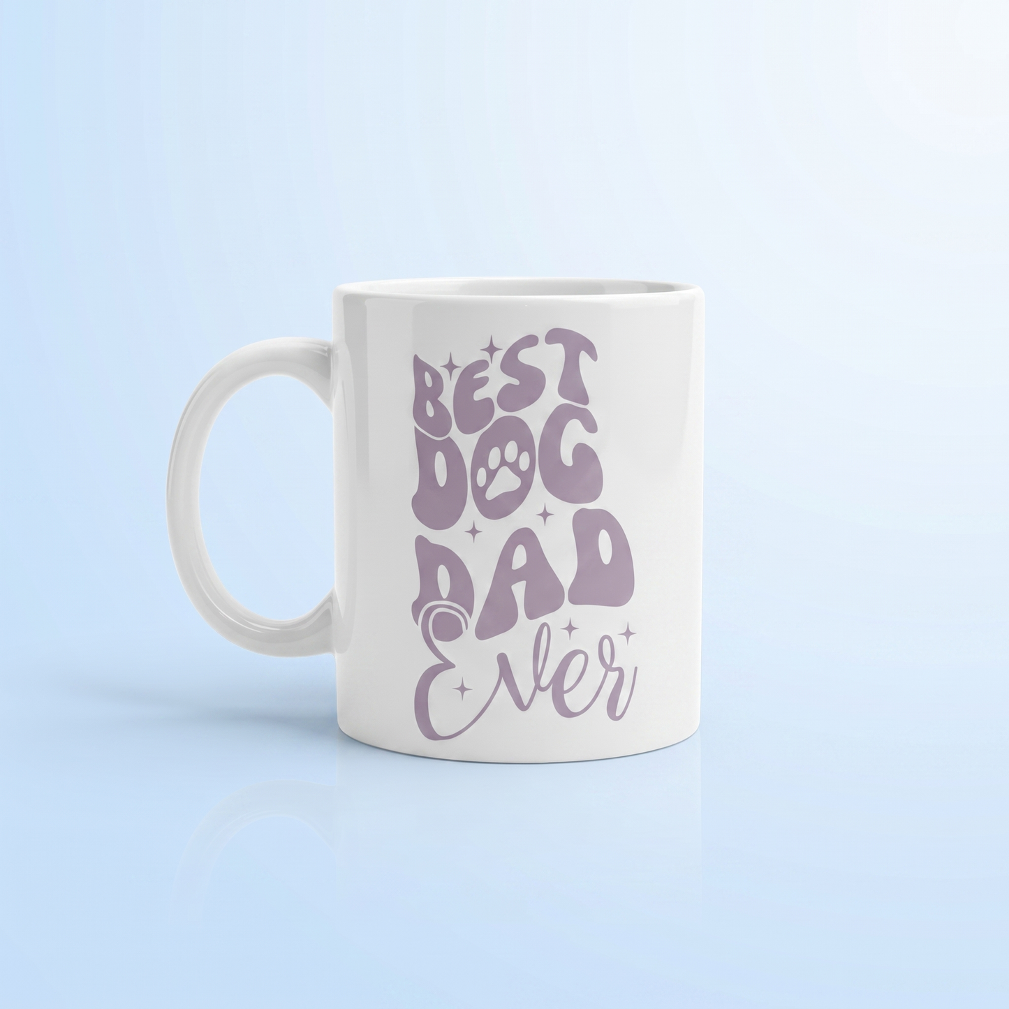 Best Dog Dad Ever Mok Lila - Keramische Mok 11oz Vaderdag Cadeau