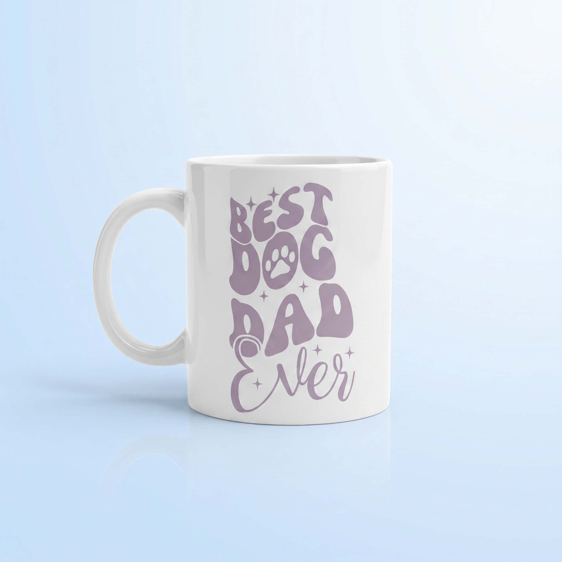 Best Dog Dad Ever Mok Lila - Keramische Mok 11oz Vaderdag Cadeau