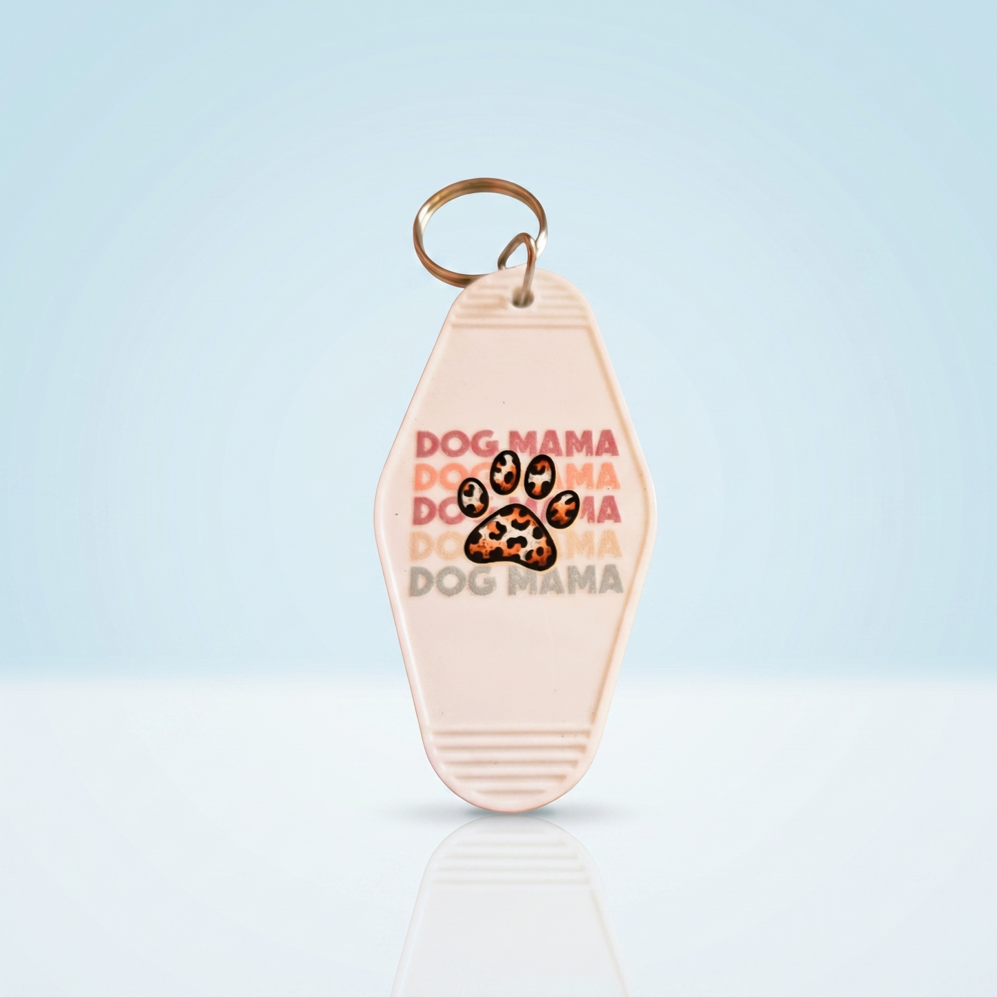 Dog Mama Leopard Sleutelhanger - Hondenpootje Print Cadeau voor Hondenliefhebbers