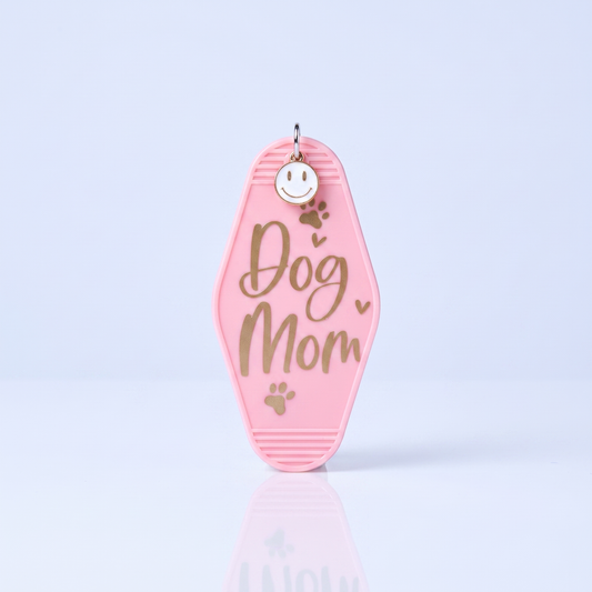 Dog Mom Paws Motel Sleutelhanger - Retro Keychain