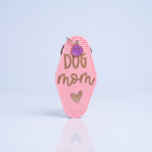 Dog Mom hartje Motel Sleutelhanger - Retro Keychain
