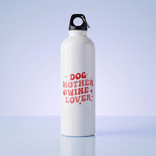 Dog Mother Wine Lover - Premium Drinkfles voor Hondenliefhebbers