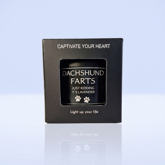 Geurkaars 'Dachshund Farts' - Lavendelgeur 3.5oz