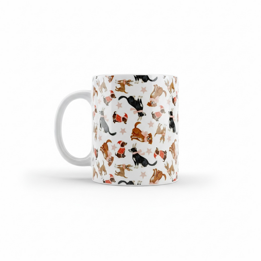 Honden Patroon Kerst Mok 11oz