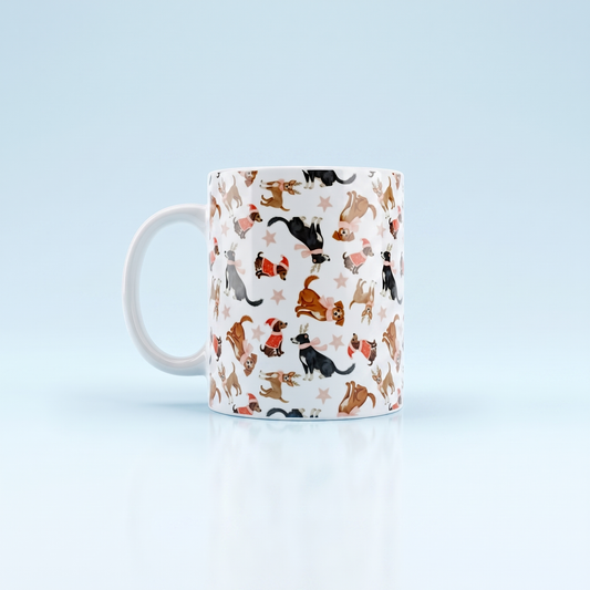 Honden Patroon Kerst Mok 11oz