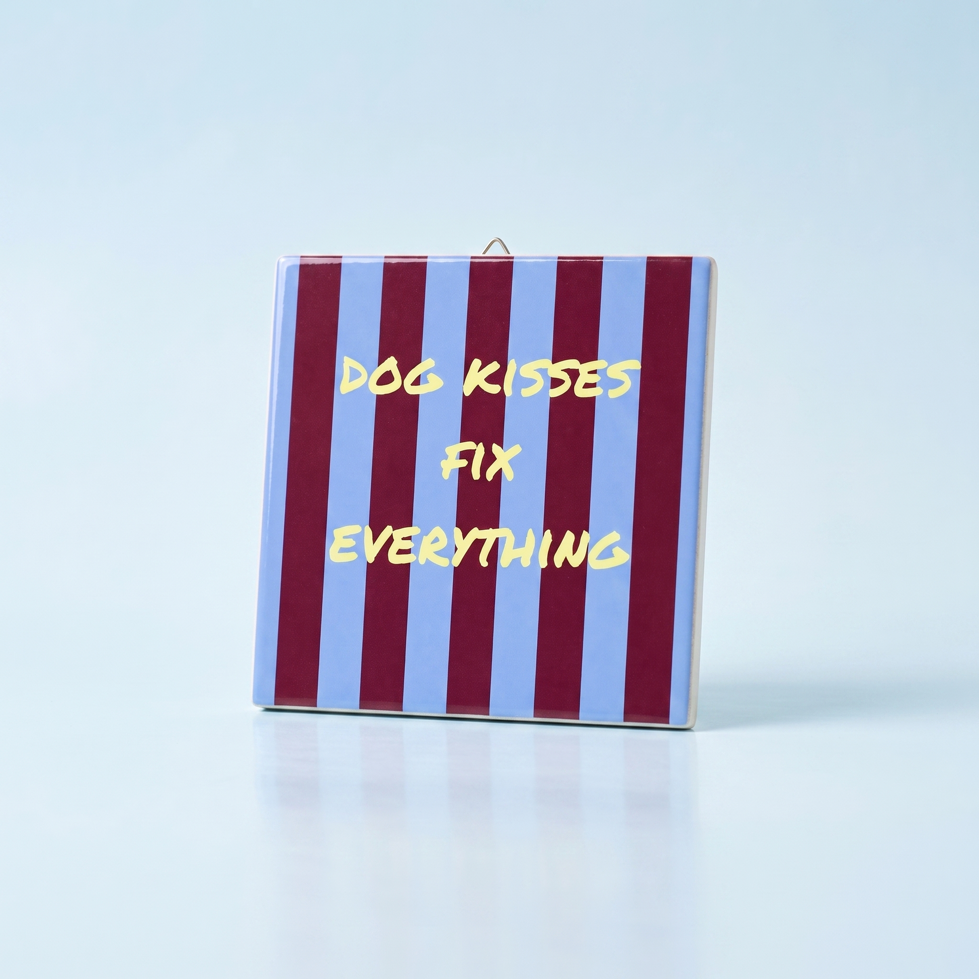 Keramisch Tegeltje 10x10 cm - Dog Kisses Fix Everything