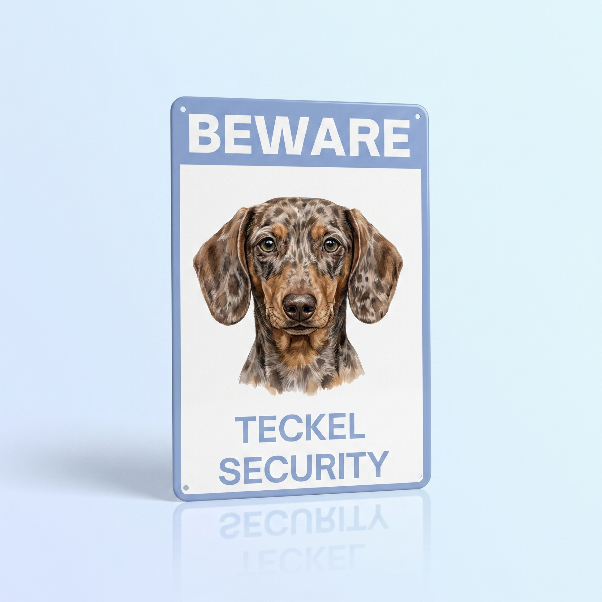Metalen Bordje Warning: Teckel Security