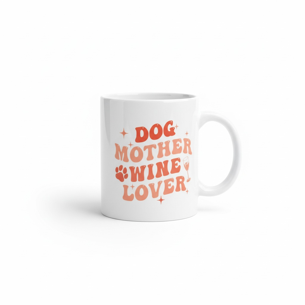 Dog Mother Wine Lover Mok 11oz