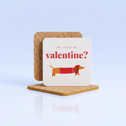 Onderzetters 'Will You Be My Valentine?' - Grappig Valentijnsdag Cadeau
