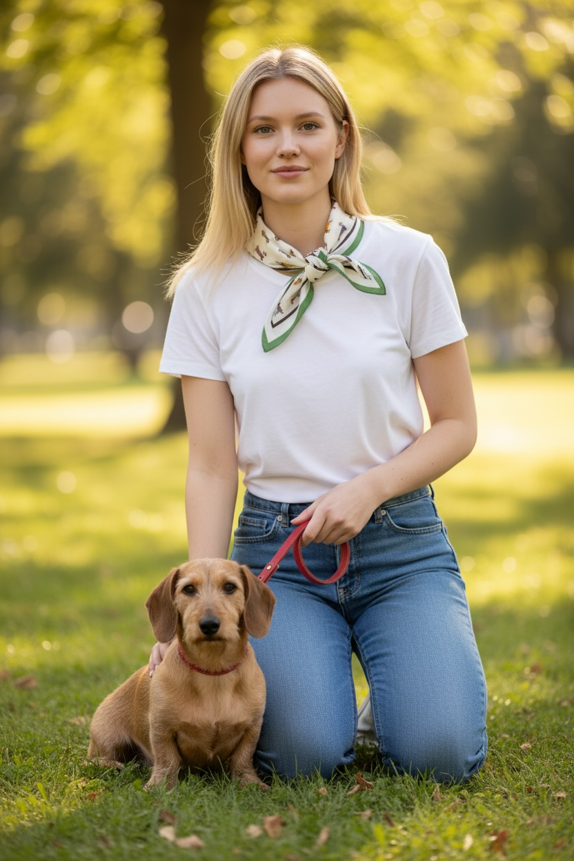 Bandana/sjaaltje verschillende kleurige teckels