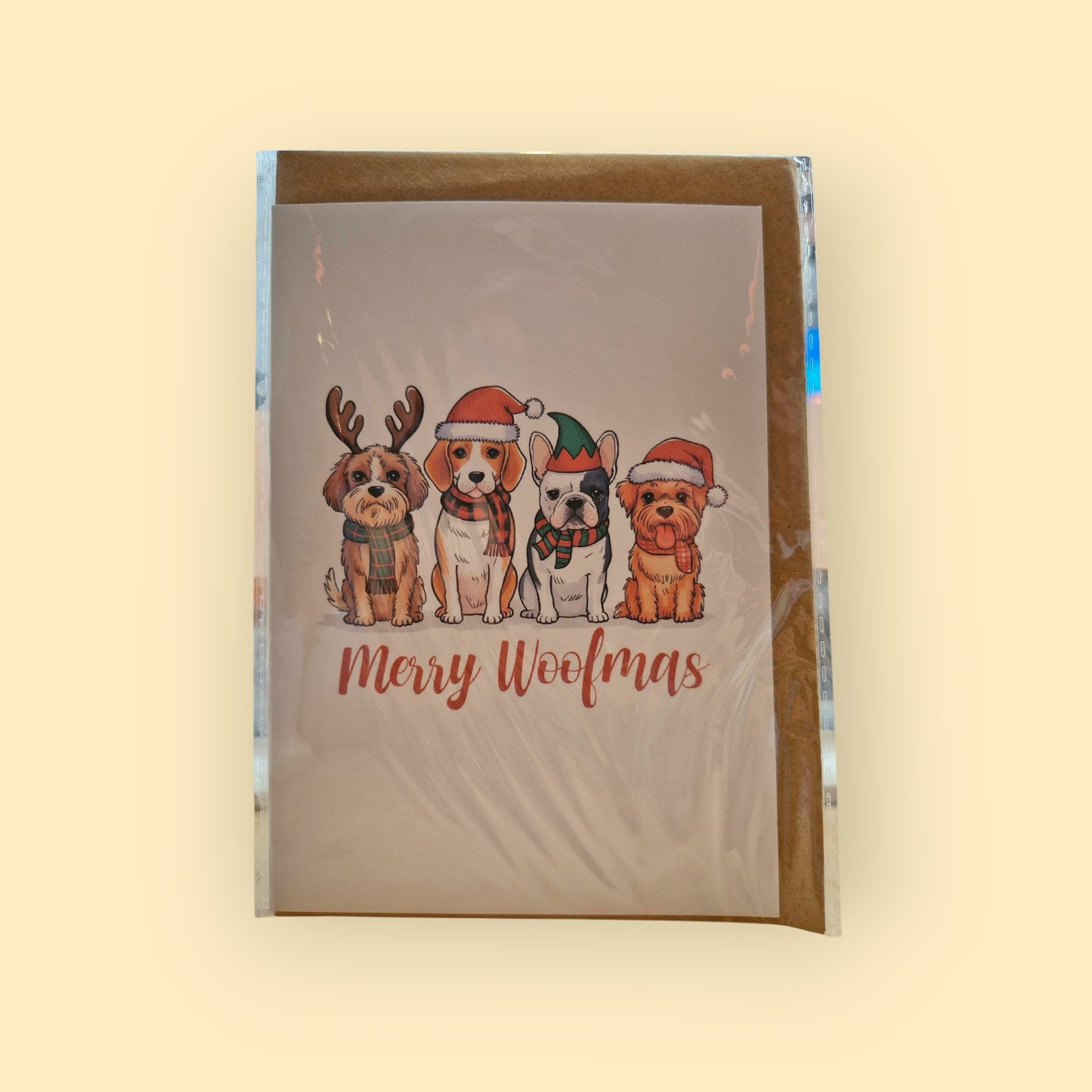 wenskaart merry woofmas