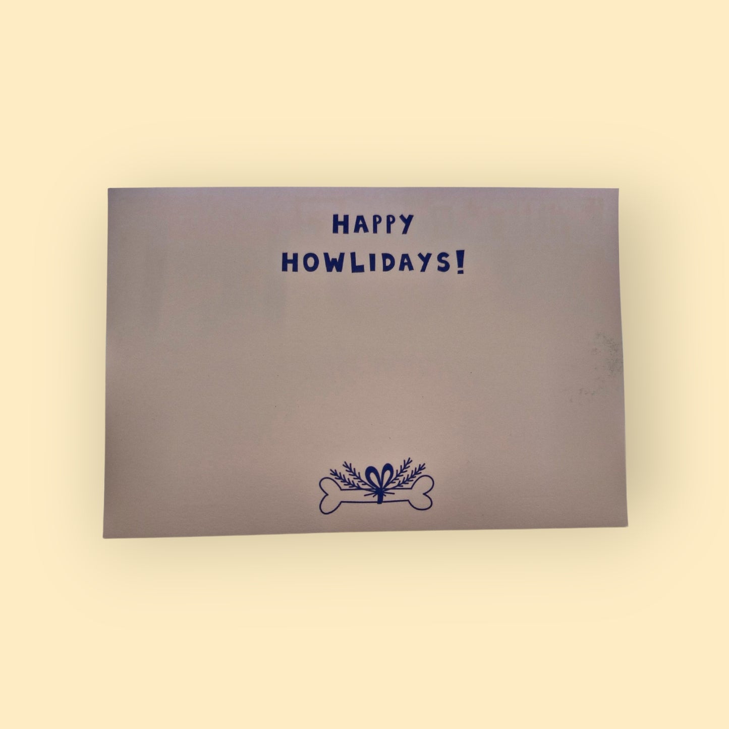 achterkant kerstkaart tekst happy howlidays