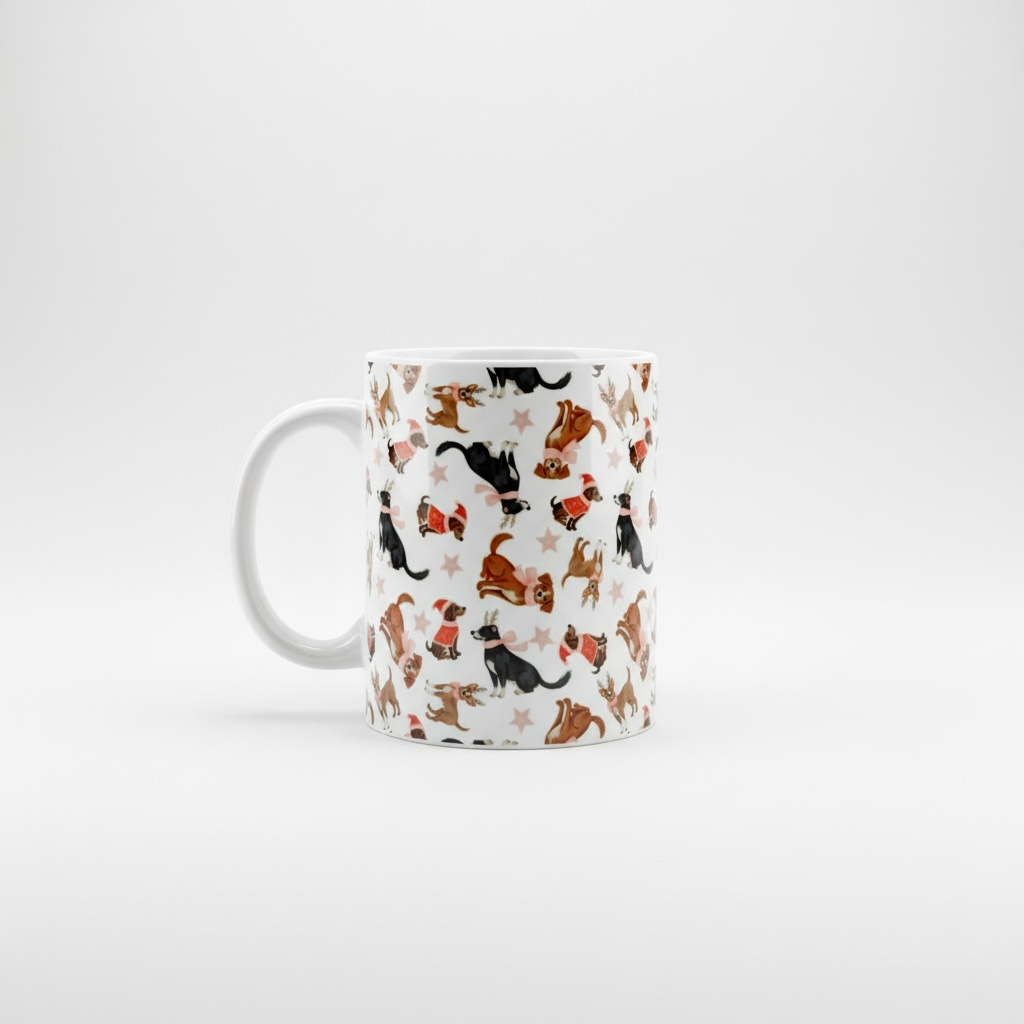 Honden Patroon Kerst Mok 11oz