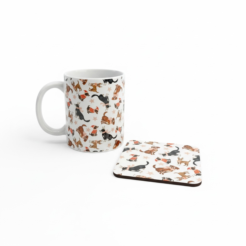 Honden Patroon Kerst Mok 11oz