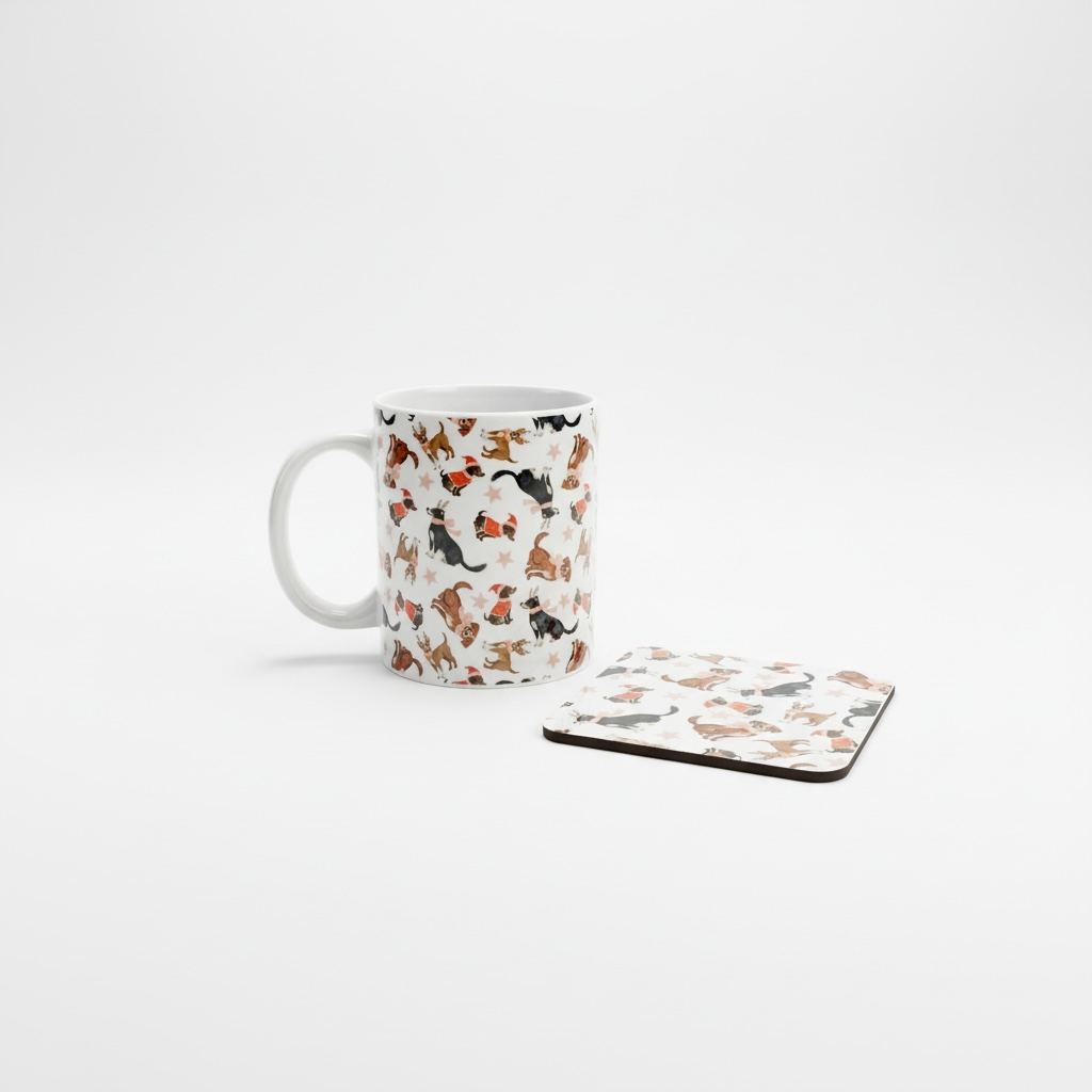 Honden Patroon Kerst Mok 11oz