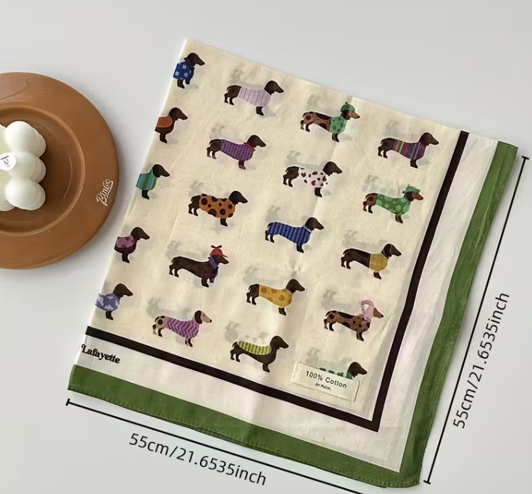 Bandana/sjaaltje verschillende kleurige teckels