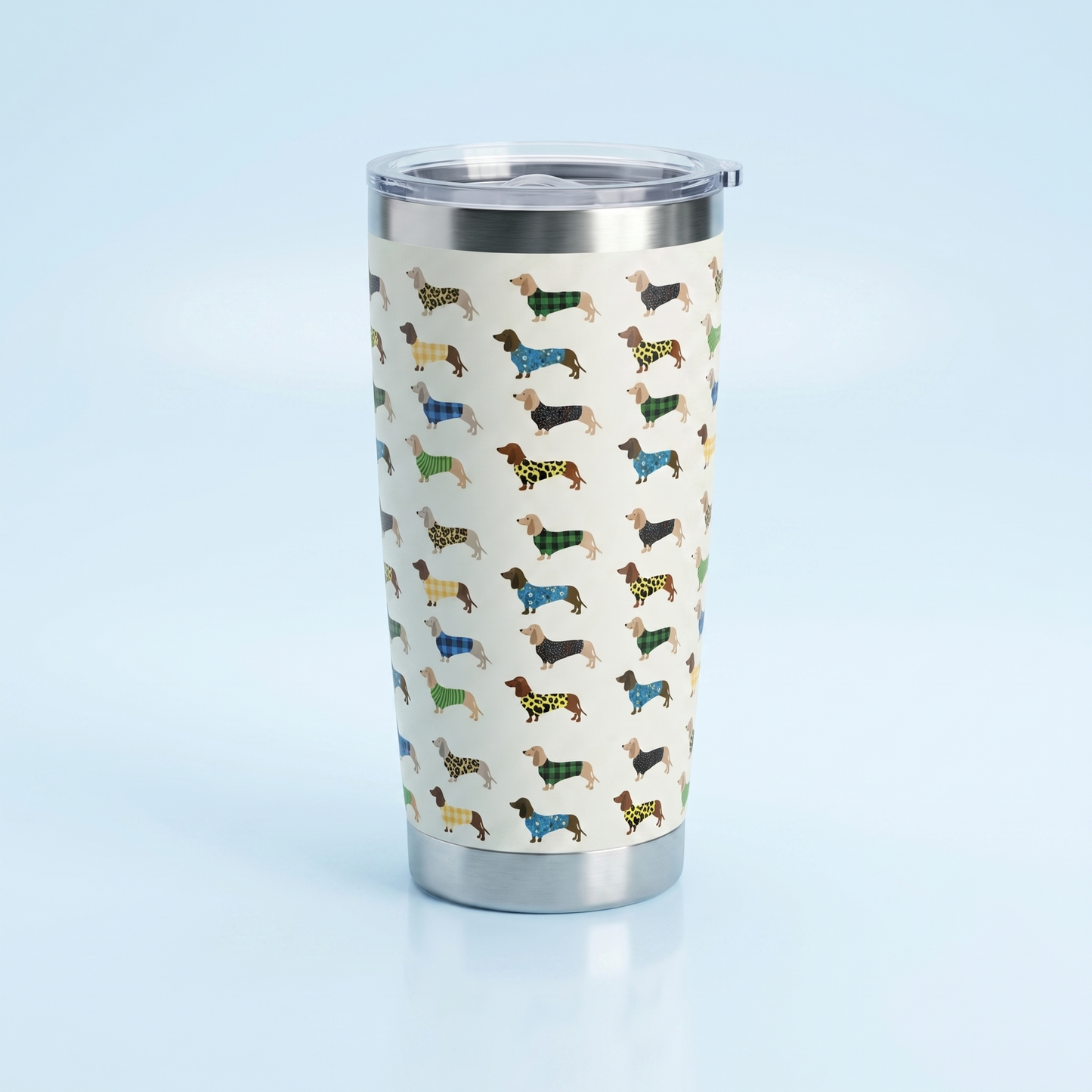 Teckel Thermobeker 20oz – Geïsoleerde Roestvrijstalen Reismok met Teckelmotief