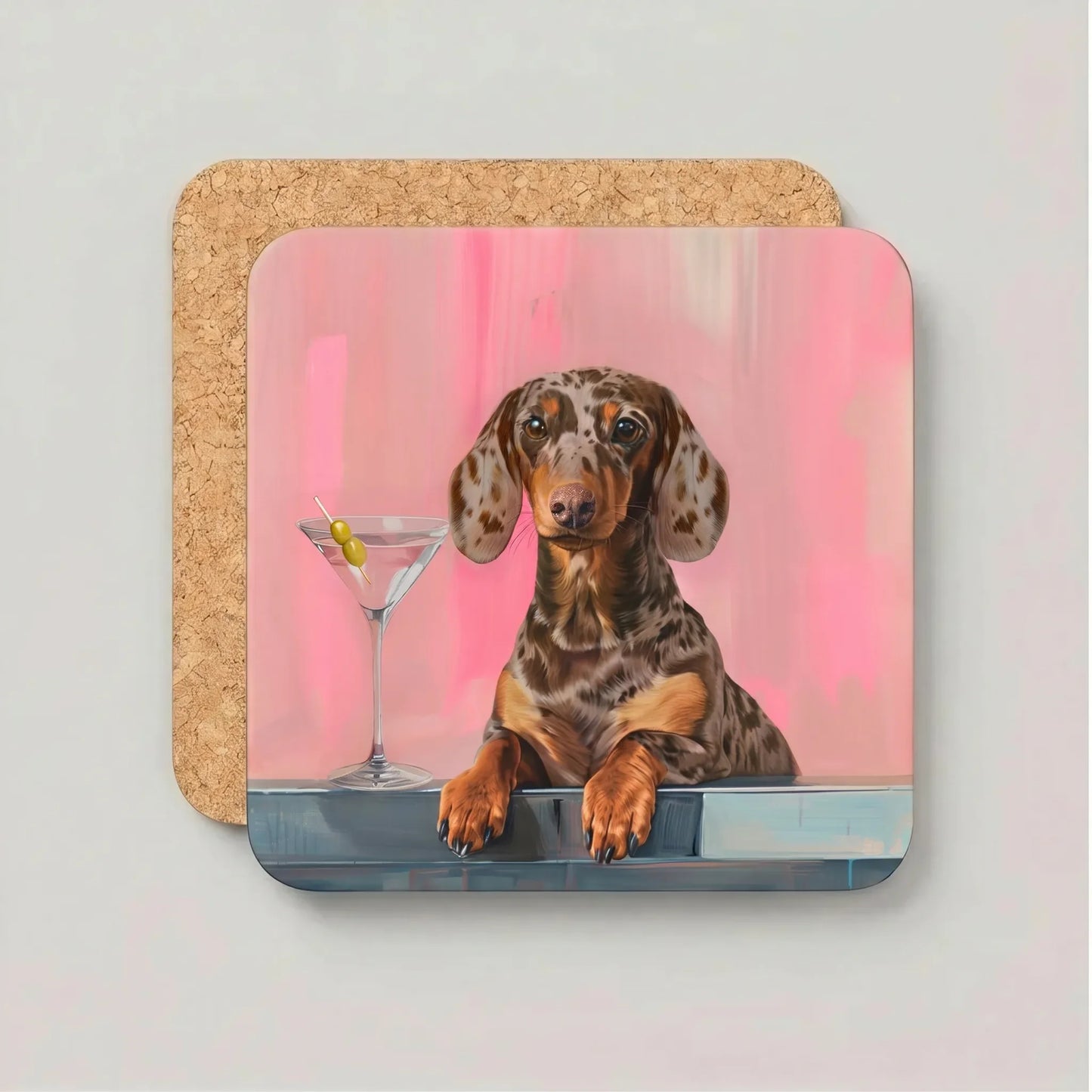 Coaster Weenie Martini - Kies jouw Teckelras